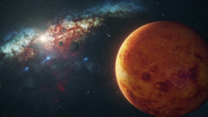 开放空间中的金星大气开场视频素材星辰