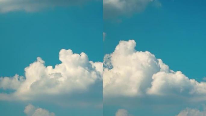 垂直拍摄: 移动云时间推移。
