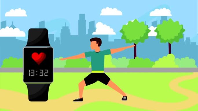 智能手表和运动员的健康生活方式