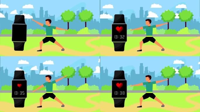 智能手表和运动员的健康生活方式