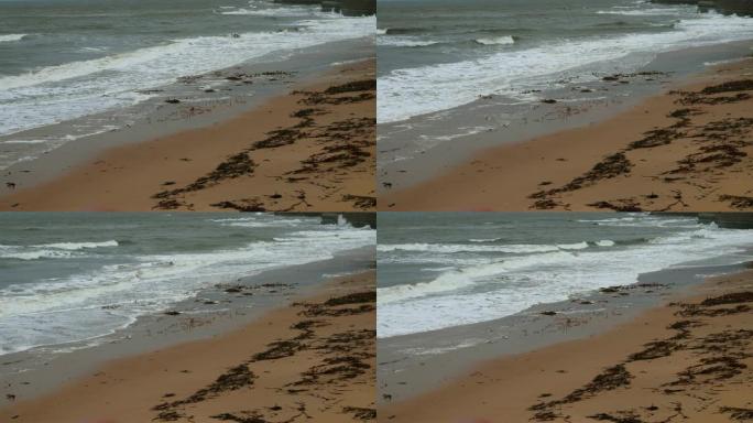 在海岸呆一段时间沙滩海岸海浪