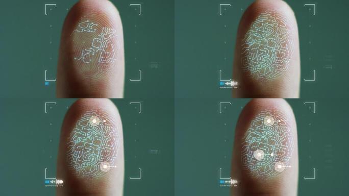 生物指纹扫描仪的未来数字处理。