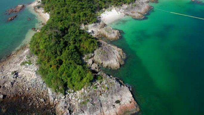 香港西贡半岛河北港或白沙湾鸟瞰图