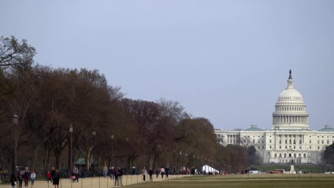 美国国会大厦从国家广场球场
