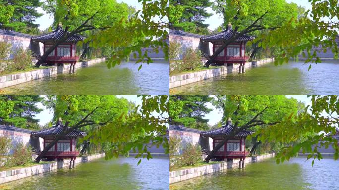 韩国秋季的景福宫