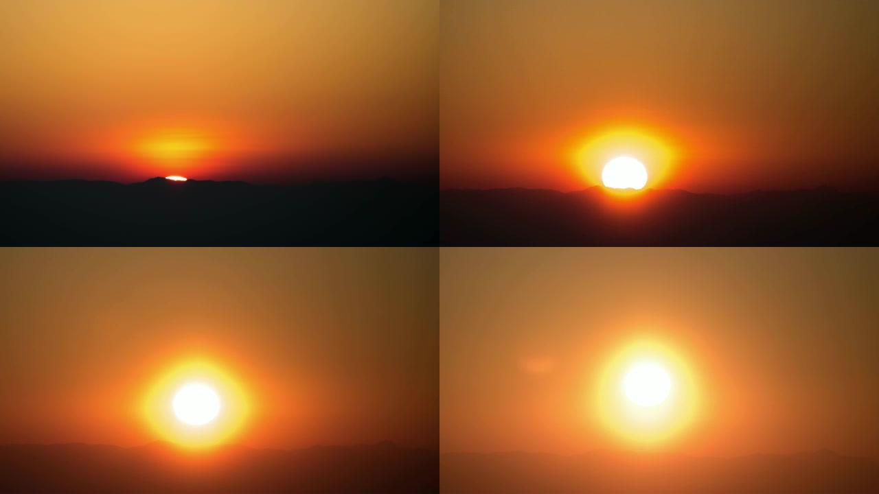 Time Lapse of Sunrise on the mountain and beautifu