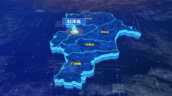 东营市利津县蓝色三维科技区位地图