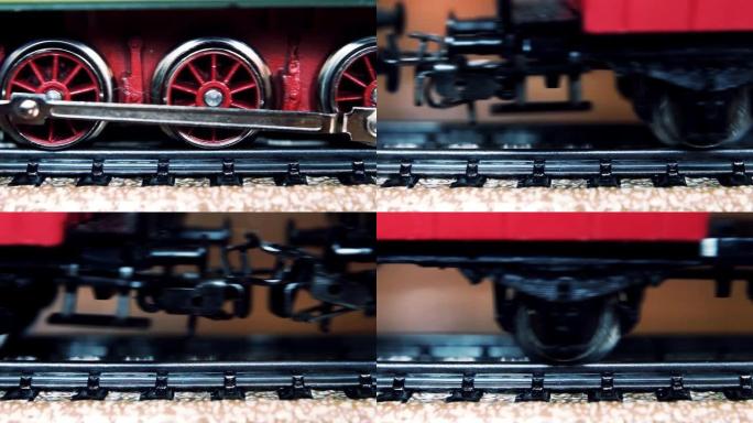 带蒸汽机车的微型火车。