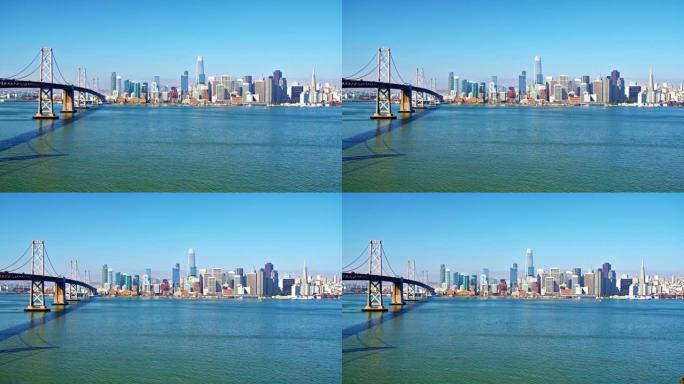 旧金山-奥克兰海湾大桥和金融区