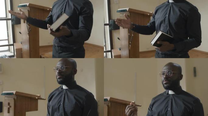 黑人天主教神父谈论圣经