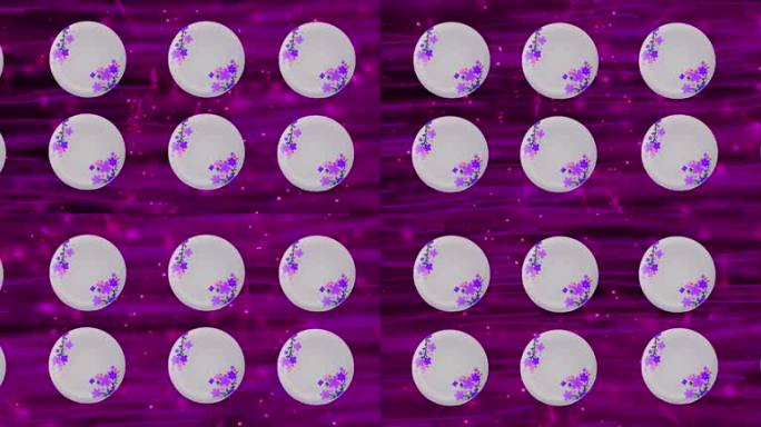 紫色色粒子餐桌12人位