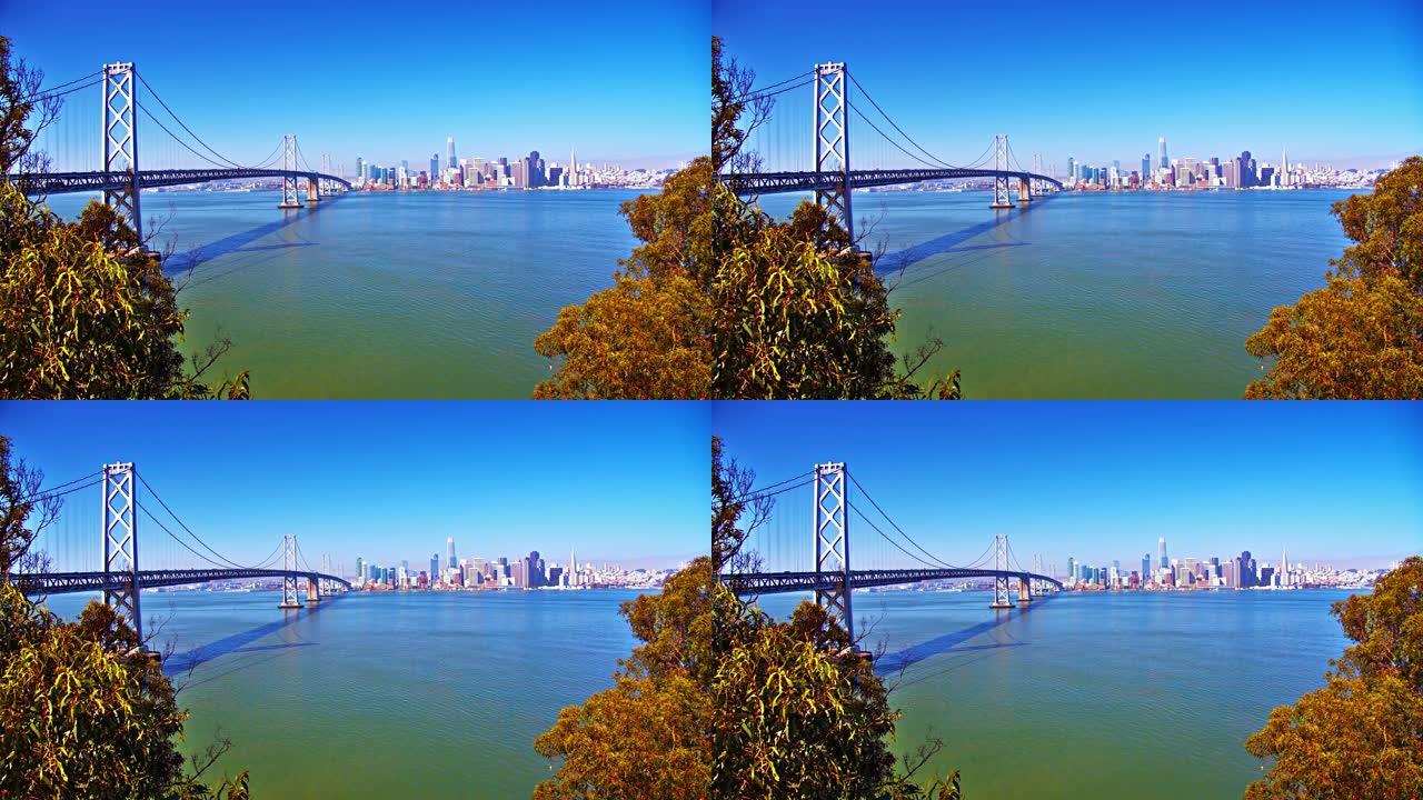 通往旧金山的桥梁外国国外桥梁结构实拍素材