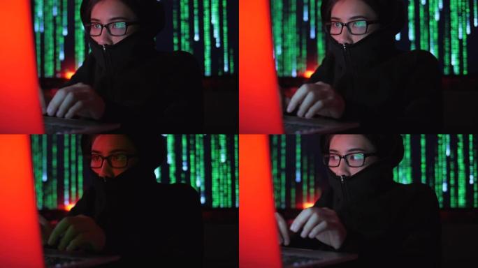 计算机黑客概念程序员网络犯罪网络诈骗