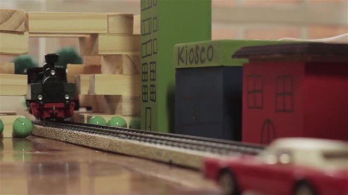 模型火车，模型铁路，玩具火车，微型火车。特写。