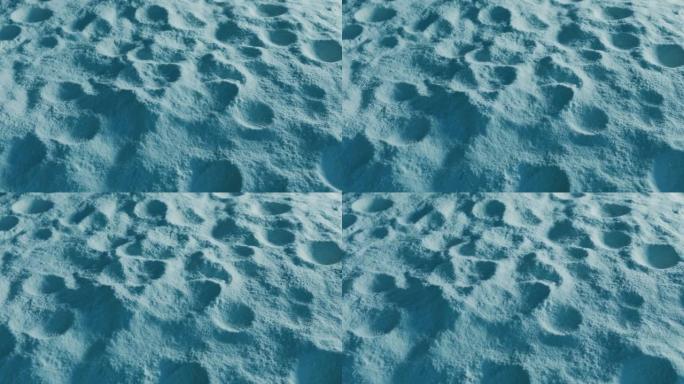月球表面特写移动镜头