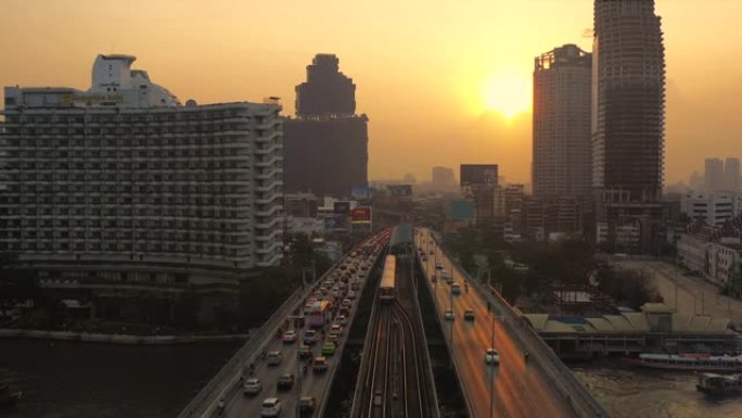 空中城市曼谷大桥交通城市