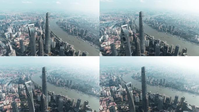 与上海的现代城市景观