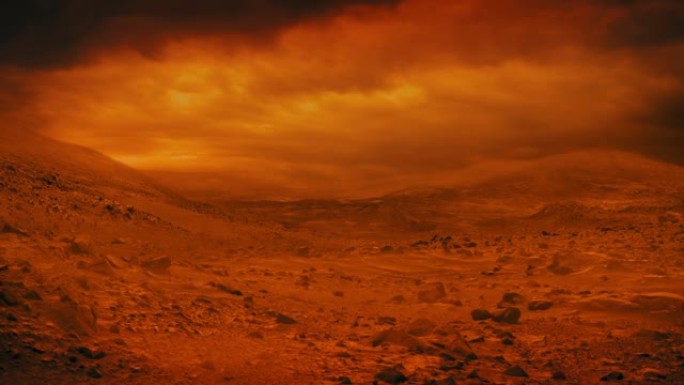 荒原世界末日的二战景观，沙尘暴和闪电