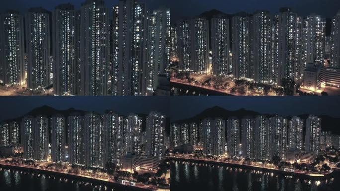 香港沙田马鞍山区的无人机视图