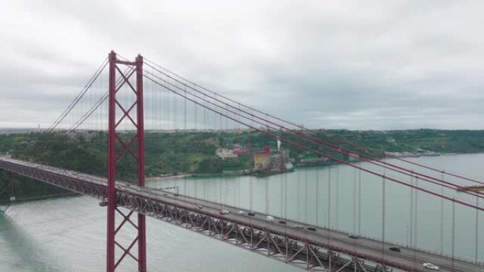 葡萄牙里斯本大区阿尔马达日落4月25日桥