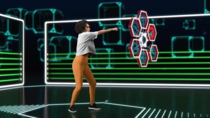 虚拟现实女拳击手视频游戏