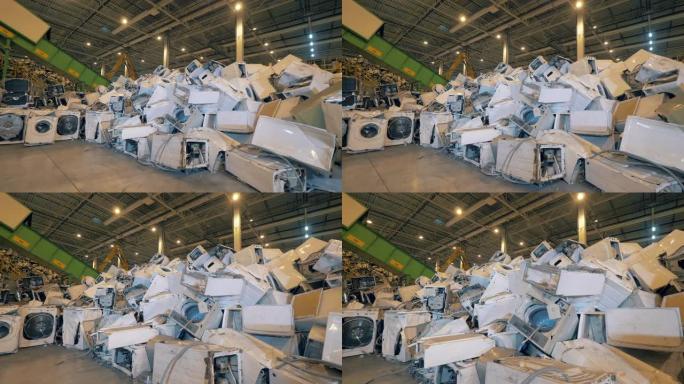 回收工厂的洗衣机。