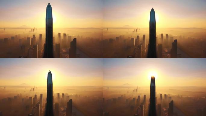 鸟瞰深圳的现代城市