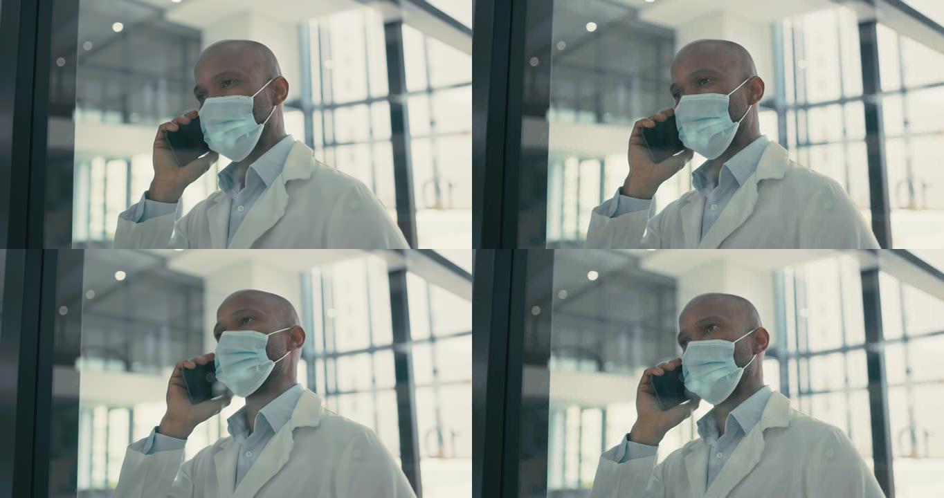 一名年轻男医生在工作中使用电话的4k视频片段