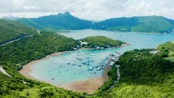 香港世界地质公园的海滩景观