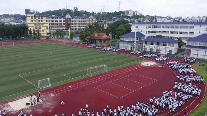 学校田径场航拍