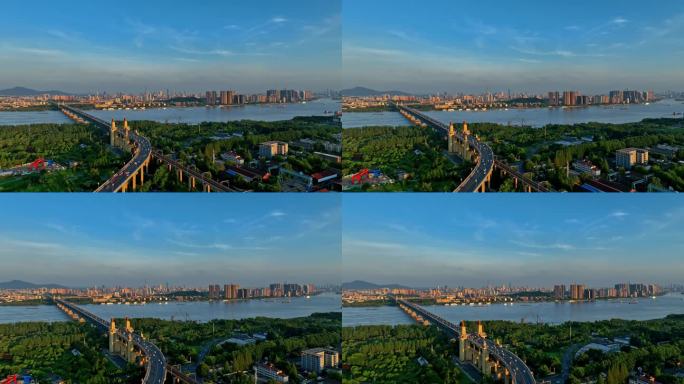 南京长江大桥4K航拍素材-2