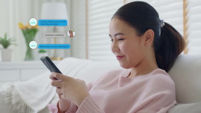 在线虚拟聊天机器人支持客户聊天电子商务手机