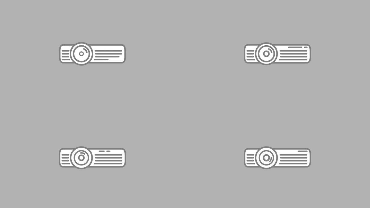 阿尔法频道上的视频投影仪线路图标