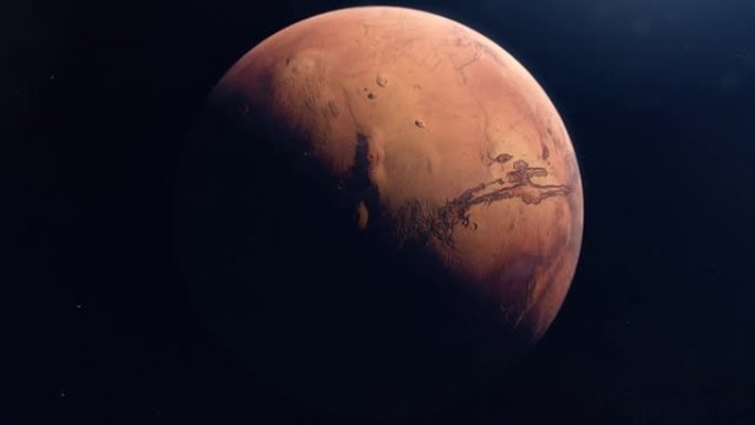 逼真的火星建立镜头-缩小