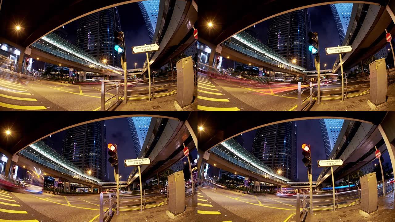 香港之夜。现代创意建筑
