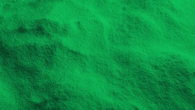 绿色油漆粉末移动镜头