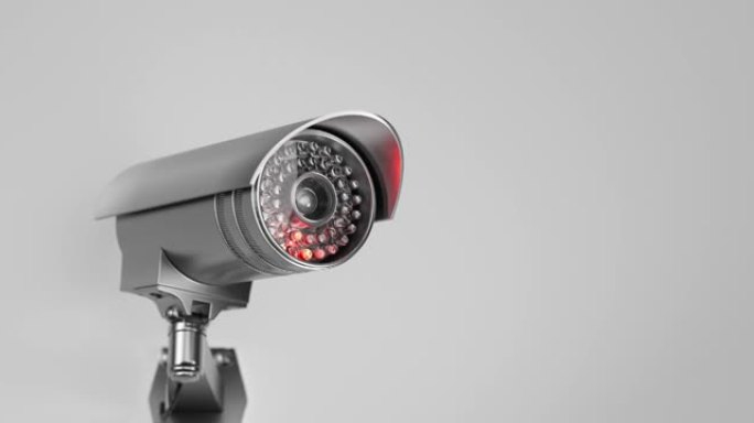 闭路电视安全监控摄像头。私有财产保护。