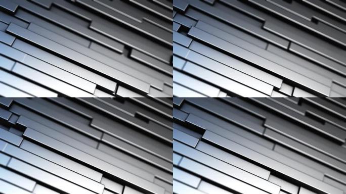无缝3d动画中表面变形的美丽六边形。抽象运动设计背景。计算机生成的过程。