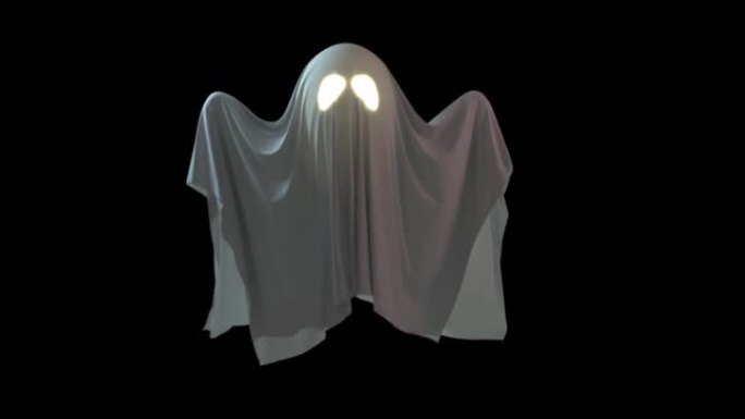 幽灵般的白色幽灵。万圣节恐怖概念