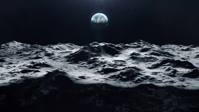 巨大的阴影穿过月球表面并驶向地球