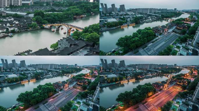 杭州拱宸桥超大范围变焦延时摄影