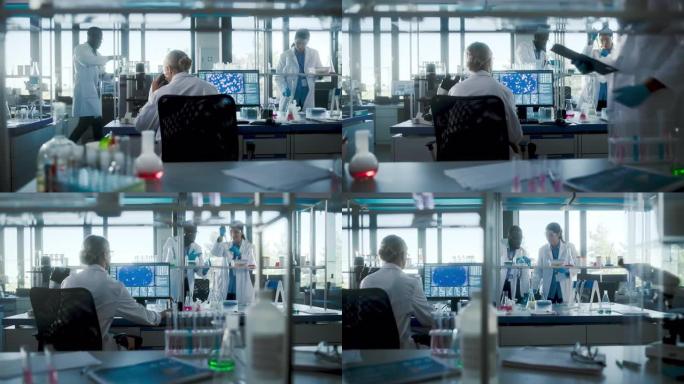 医学实验室与不同的生物化学研究团队科学家交谈，与显微镜，计算机，微量移液器合作。开发药物高科技设备。