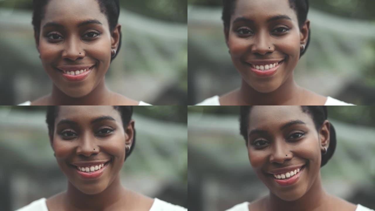 美丽的微笑外国人非洲人黑人女子