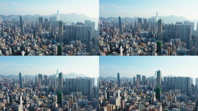 中国香港的空中透视
