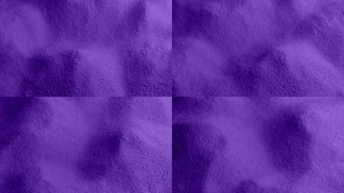 粉末紫色材料缓慢旋转