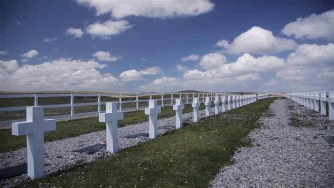 达尔文公墓，埋葬在马岛战争中牺牲的阿根廷士兵，东福克兰岛(Isla Soledad)，福克兰群岛(I