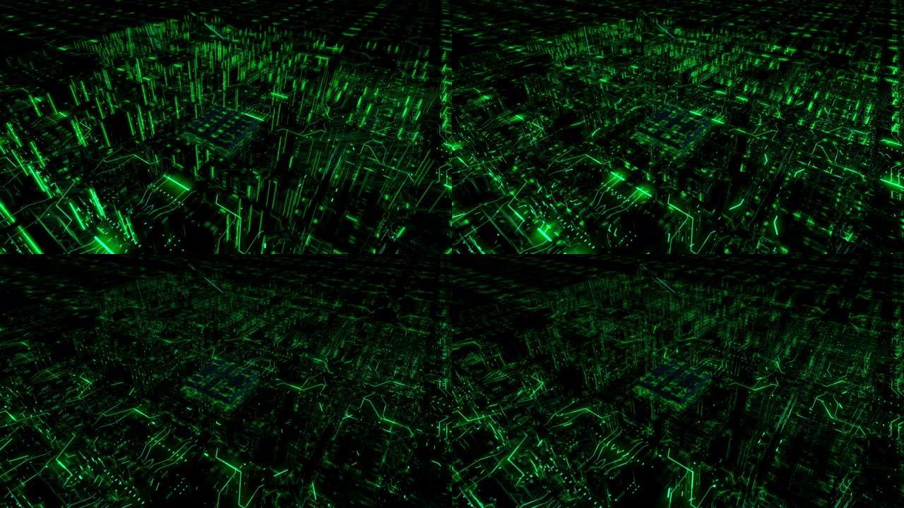 数字抽象技术环境绿色光线线条场景背景交互