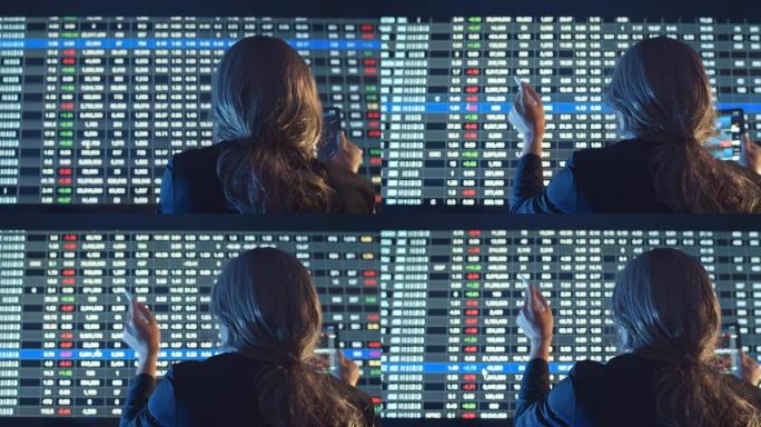 女商人分析股票策略市场