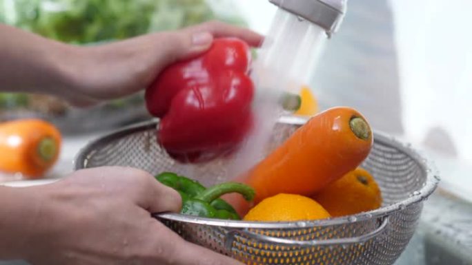 用淡水清洁水果广告宣传瓜果蔬菜自来水