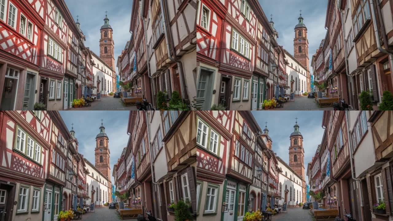 德国巴伐利亚州米尔滕贝格老城的街道